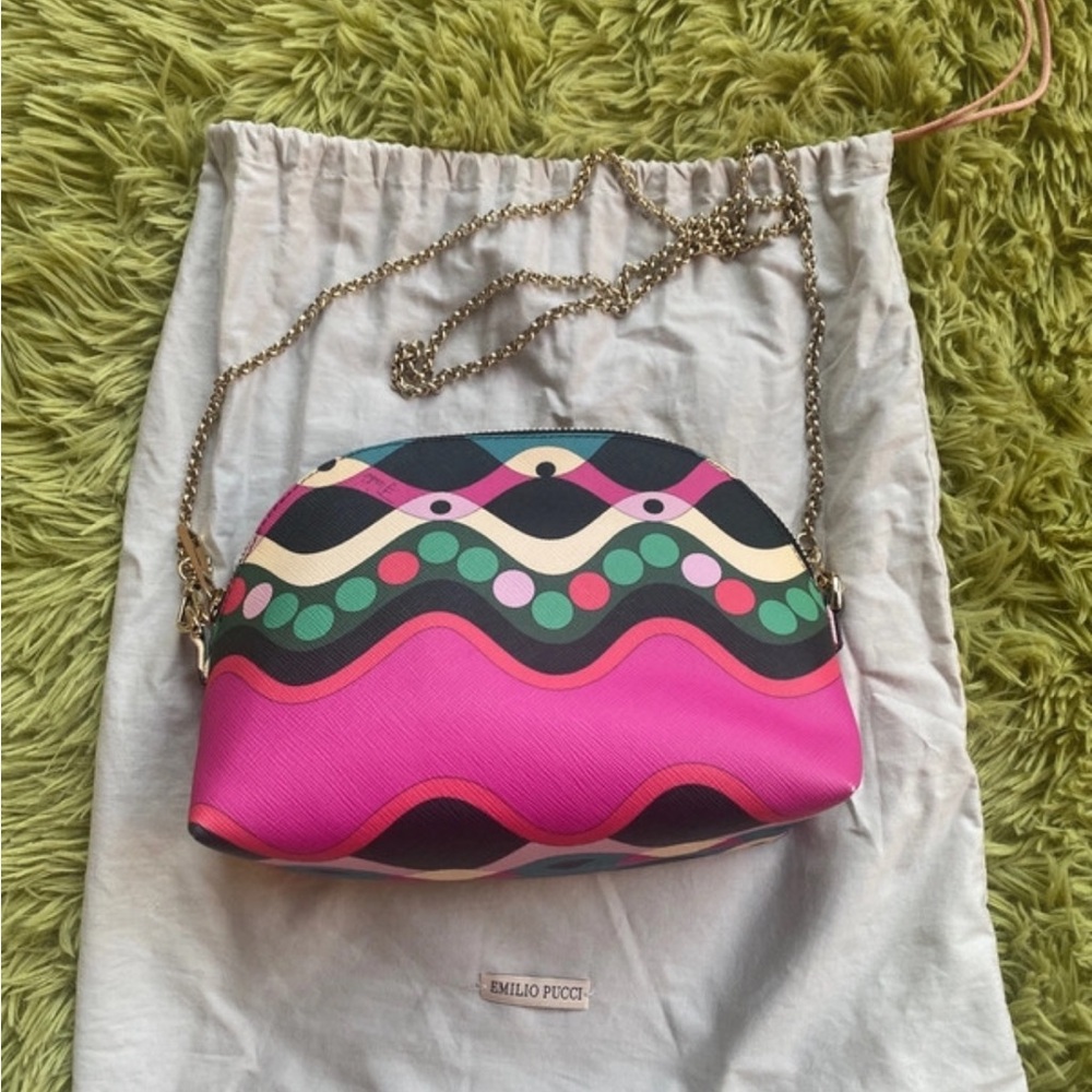 Emilio Pucci Pink and Gold Crossbody Bag